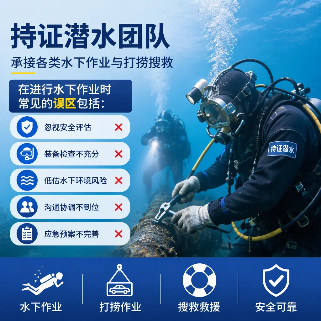 持证潜水团队，承接各类水下作业与打捞搜救宿迁